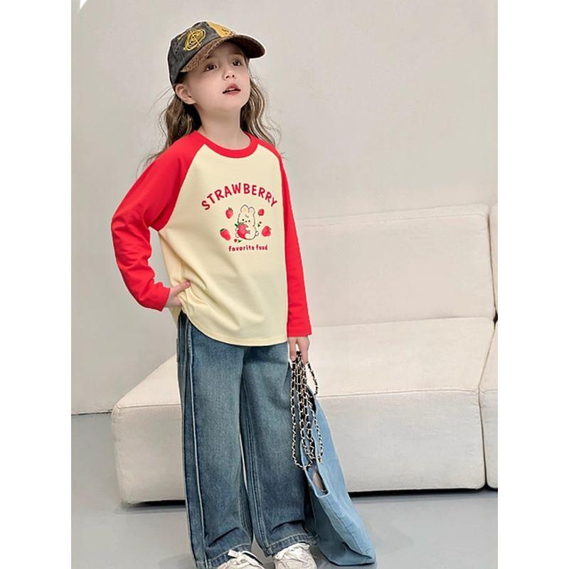 27Home Brand Export Children's Clothing Pure Cotton Bottoming Shirt for Girls and Babies Long-Sleeved T-Shirt 2026 Spring New Clothing