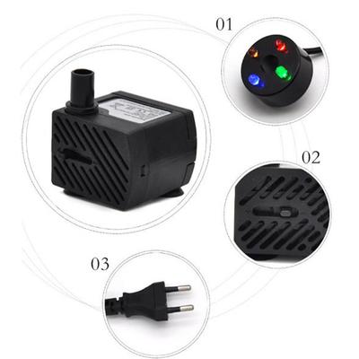 Ac 220V 3W Submersible Water Pump Led Aquarium Fountain Fish Pond Tank Eu Plug