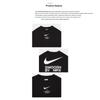 Nike קפוצון עם הדפסת לוגו צווארון עגול פולאובר לילדים שחור FD9935-010