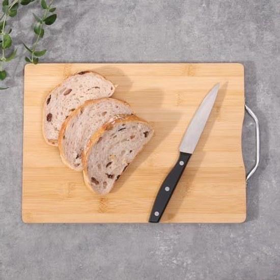 Fuji Boeki Cutting Board Width 35 Depth 24 Height 1.2 cm Natural Bamboo Antibacterial Quick-Drying 40114