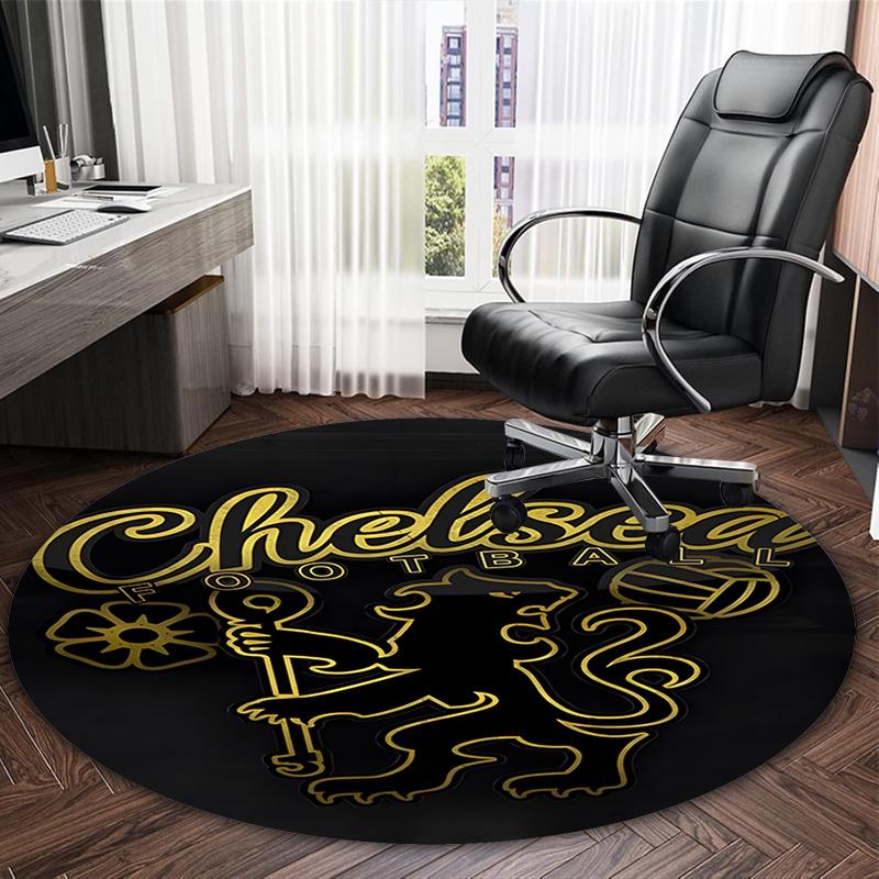 1pc C-Chelsea  Carpet, Round Rug, Comfortable, Suitable for Entryways, Living Rooms, Office, And Bedrooms, Christmas Decoration