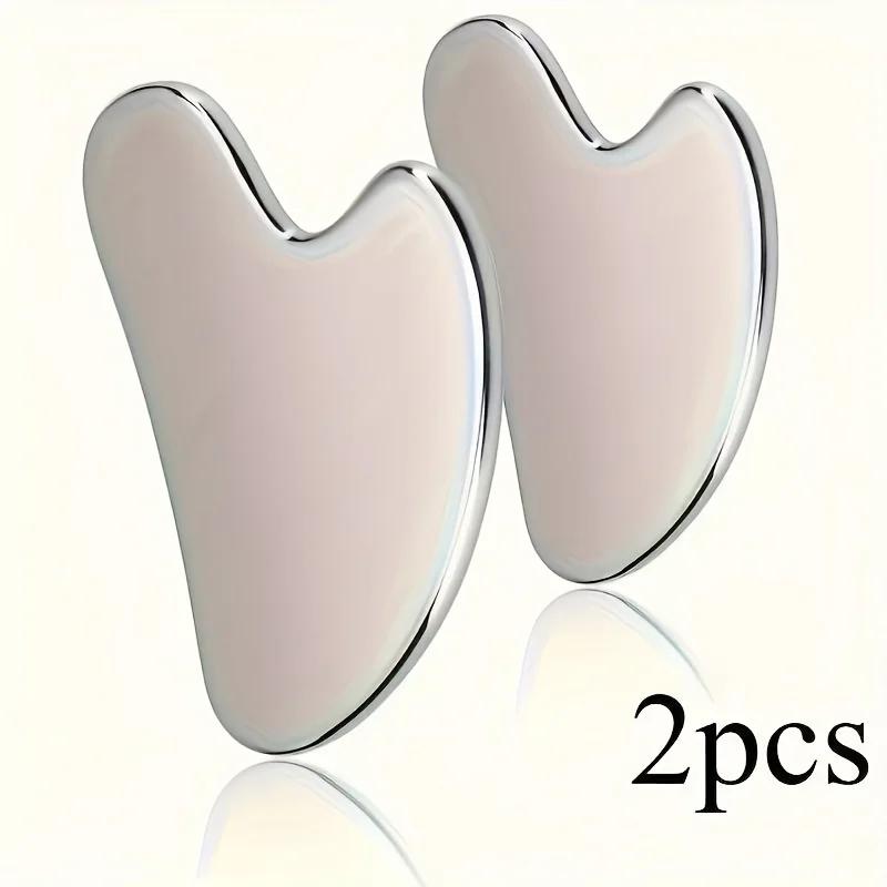 Stainless Steel Facial Thin Gua Sha Tool Ergonomic Design for Improved Blood Circulation & Wrinkles Durable Skincare Tool