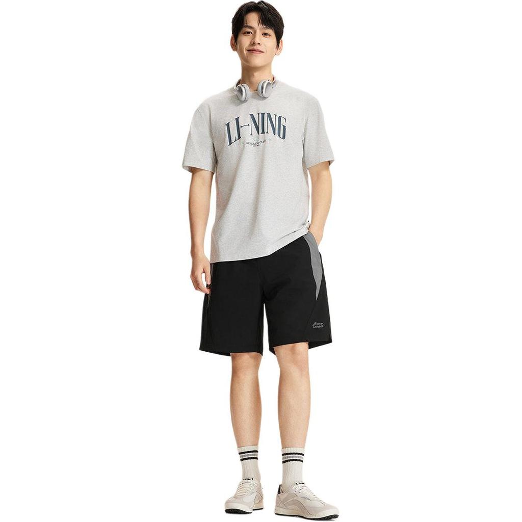 Li-Ning Cool And Comfortable Loose Fit Mid Waist Sports Shorts Men shorts AKSW199