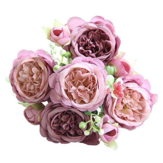 

Искусственный цветок пиона 5 вилок реалистичный искусственный шелковый цветок для дома, офиса, свадьбы, вечеринки, помещения, улицы, искусственный цветок, цветущие растения, украшение