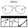 The New Double-Beam Elliptical Metal Small Frame Exudes A High-End Classic And Simple Flat Light Lens For Daily Wear