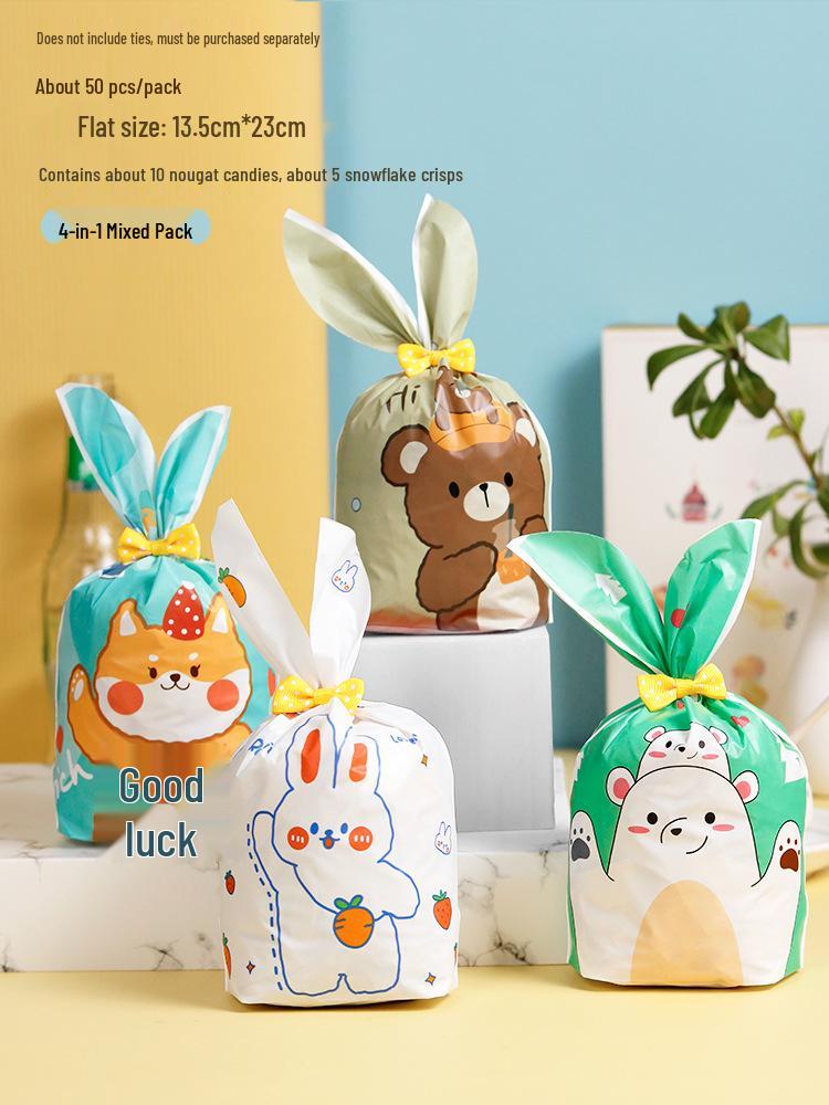 Cute Rabbit Ears Gift Bag for Candy, Cookies & Snacks