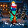 5.91FT Christmas Inflatable Toys Christmas Tree Santa Claus Dog Ornament Supplies Home Festive Gift With LED Lit Xmas Yard Decor