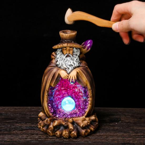 

LED Light Easy to Use Practical Portable Eco-friendly Incense Burner Set Incense Burner