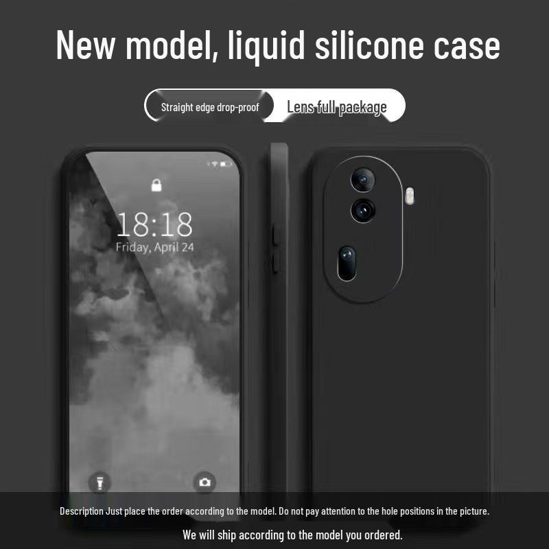 OPPO Reno 11 Solid Color Liquid Full Coverage Anti-Drop Soft Phone Case