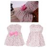 Pet Dress Pink Floral Bowknot for Walking Size Xl
