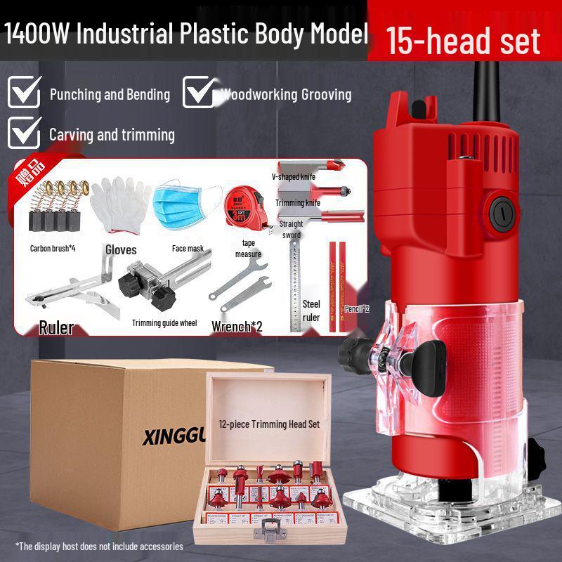 Multifunctional Electric Router: Woodworking Edge Trimmer, Hole Opener, Bakelite Milling & Aluminum-Plastic Panel Grooving Machine