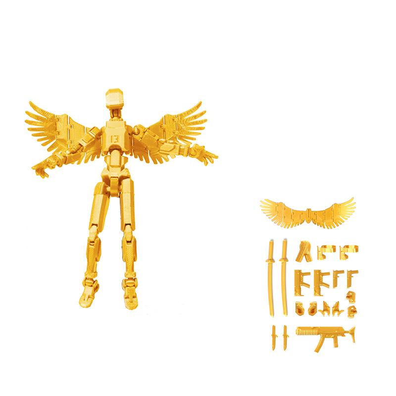Vícekloubový pohyblivý robot s křídly, 3D tištěná figurína, 13 akčních figurek, hračky, děti, dospělí, rodiče a děti