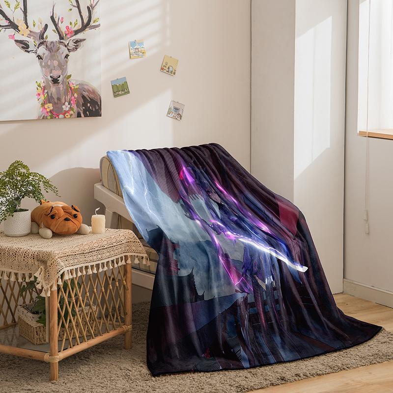Cartoon Original God Series Flannel Blanket 3D Printed Sofa Blanket Thickened Blanket