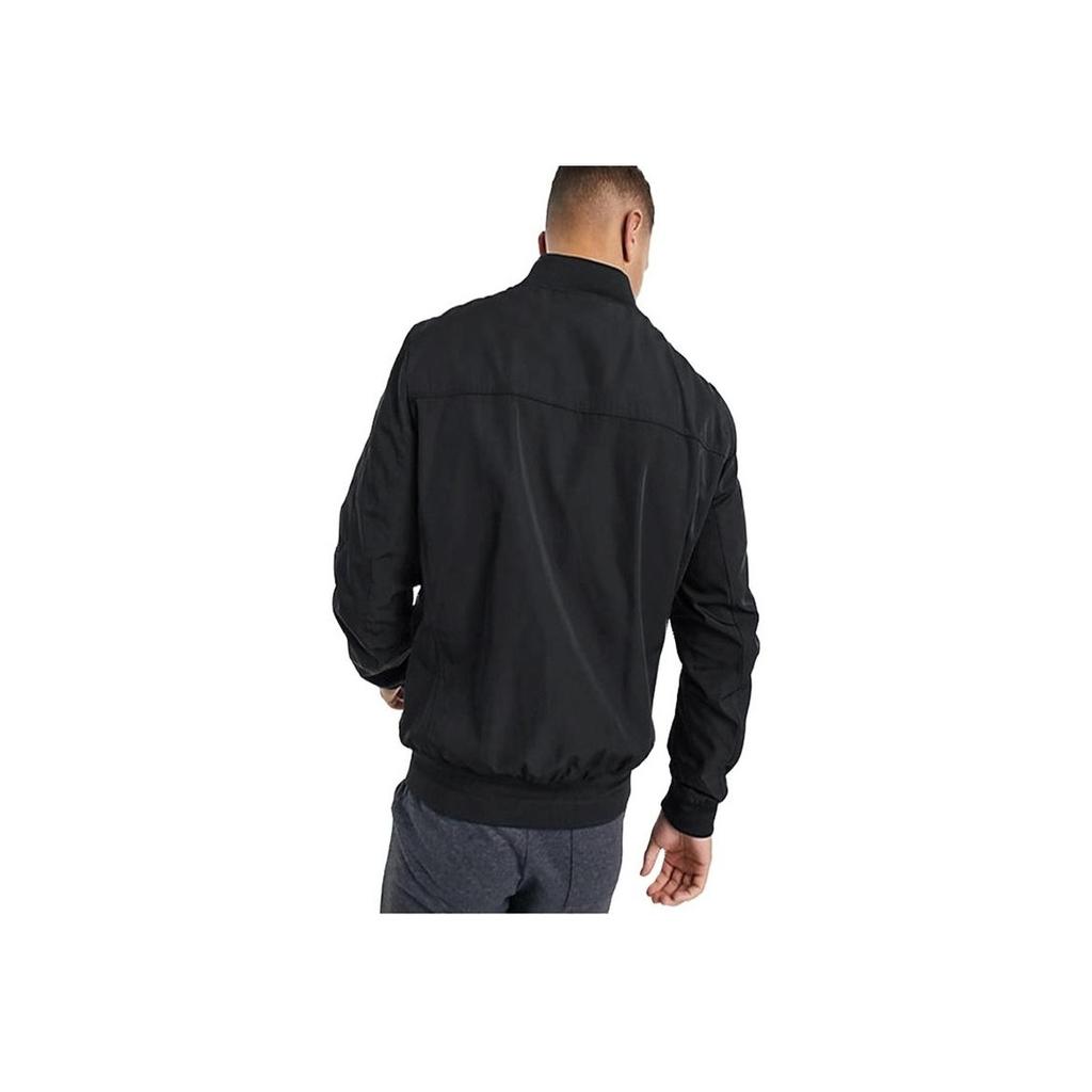 Calvin Klein Solid Color Side Pocket Zipper Closure Long Sleeve Jacket Men Jackets Black CM107904-BLACK