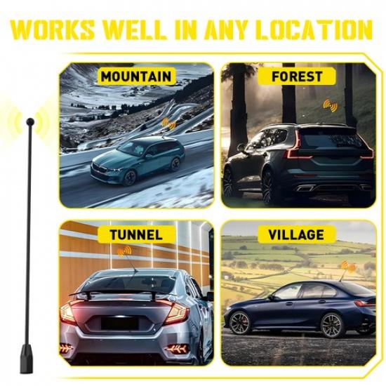 9" Antenna Power Mast Black For Ford Edge 2007-2014 Lincold MKX 2007-2016