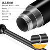 Two 2.4m Tension Rods, 130cm-240cm, Extendable Shower Curtain Rods, Strong Indoor Use, Black, with 36 Curtain Slip Rings