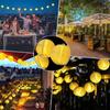Wasserdichte Laterne Lichterkette 6,5 m 30 LED Solar-Außenlampe Weihnachtsgirlande zum Jäten Hausgarten-Dekor