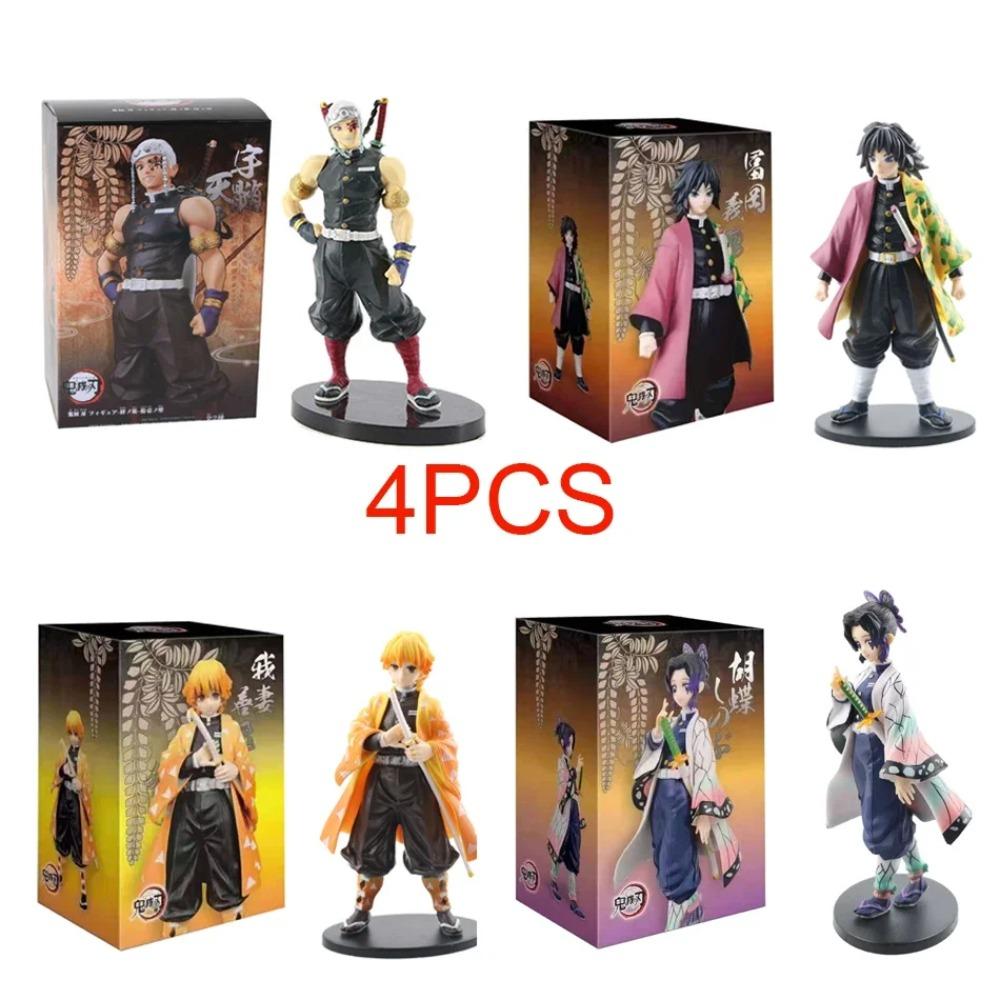 Anime Demon Slayer Figure Kamado Tanjirou Nezuko Action Figures PVC Model Toys Zenitsu Figurine Inosuke Kimetsu No Yaiba Figura