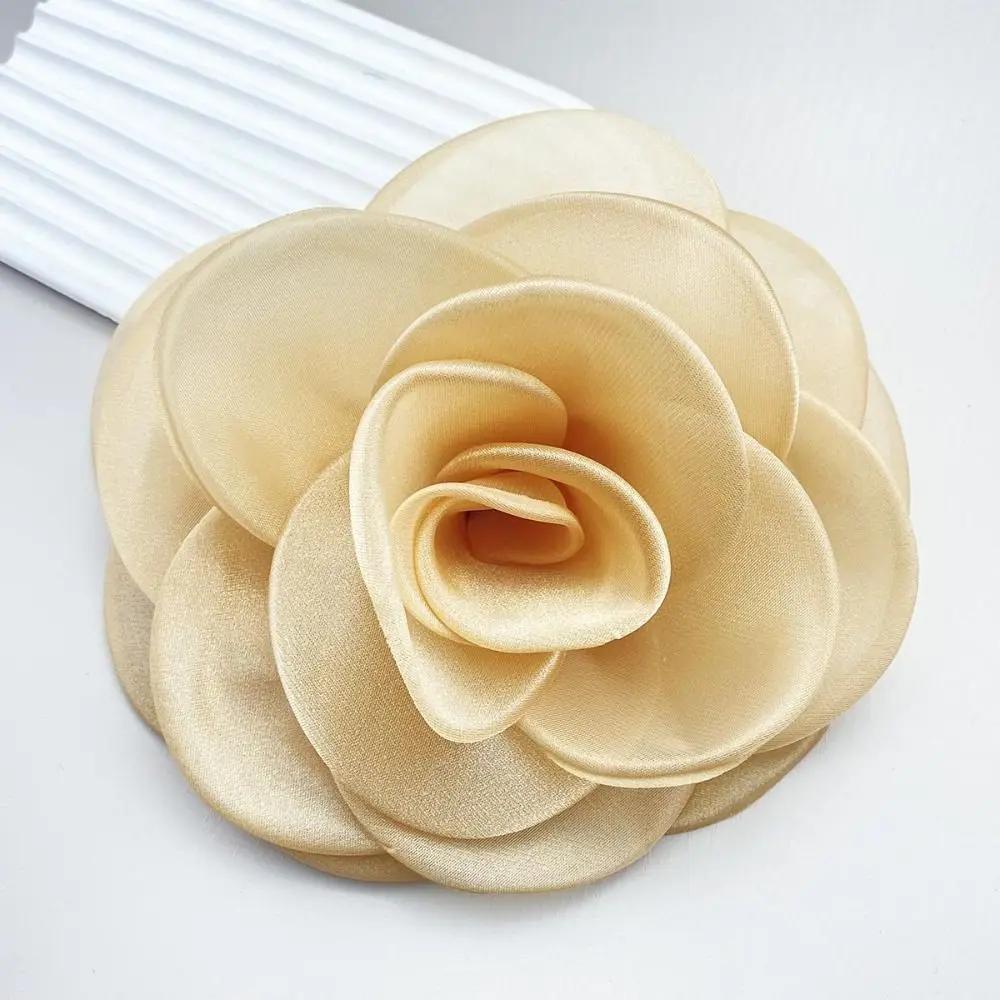1PC New 12cm Large Flower Brooch Fashion Women Romantic Rose Brooch Jewelry Gift Sweet Fabric Rose Flower Pin-up Brooch