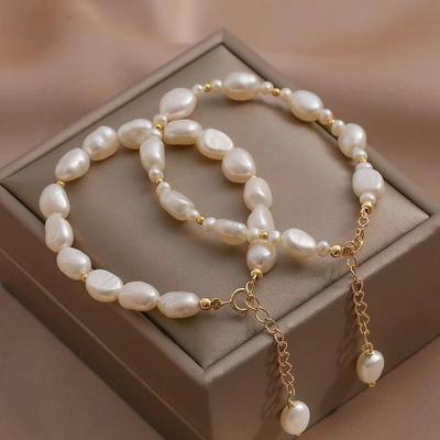 2025 Elegant Freshwater Baroque Pearl Bracelet for Women - Versatile, Simple, High-End Gift