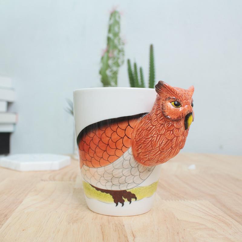 Dinosaur Shape Water Cup 3D Stereoscopic Animal Ceramic Coffee Cup Office Afternoon Tea Mug Breakfast Milk Mug Home Decoration