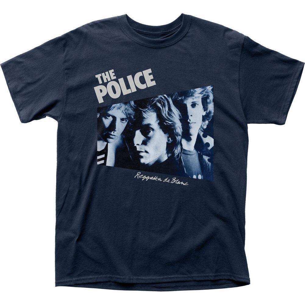The Police Reggatta de Blanc T Shirt Mens Licensed Rock N Roll Band Navy Blue M