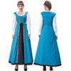 Halloween Medieval Renaissance square neck cinched waist dress vintage court aristocratic queen performance costume