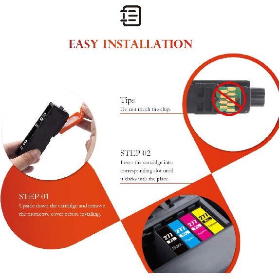 Remanufactured Ink Cartridge Replacement for Epson 277XL Ink Cartridges T277XL to use with XP-960 XP-970 XP-850 XP-860 XP-950 Printer(2 Black, 1