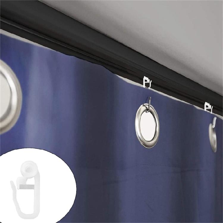 50pcs Curtain Track Hooks Curtain Gliders Offering Practical Solution For Efficient And Convenient Curtain Management