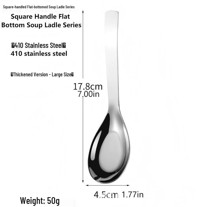 Jieyang Stainless Steel Tableware: Thickened Soup, Rice, and Watermelon Spoons