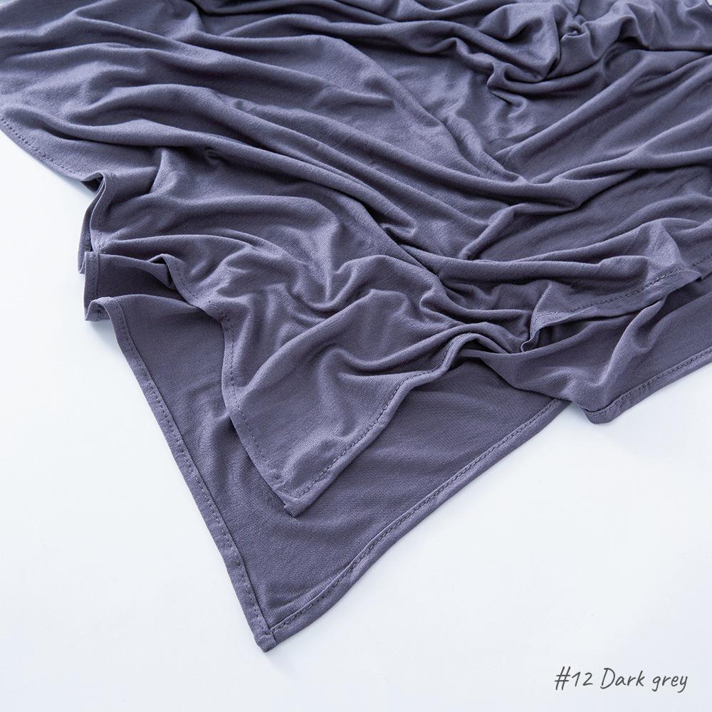 High-Quality Malaysian Modal Cotton Jersey Scarf with Rolled Edge