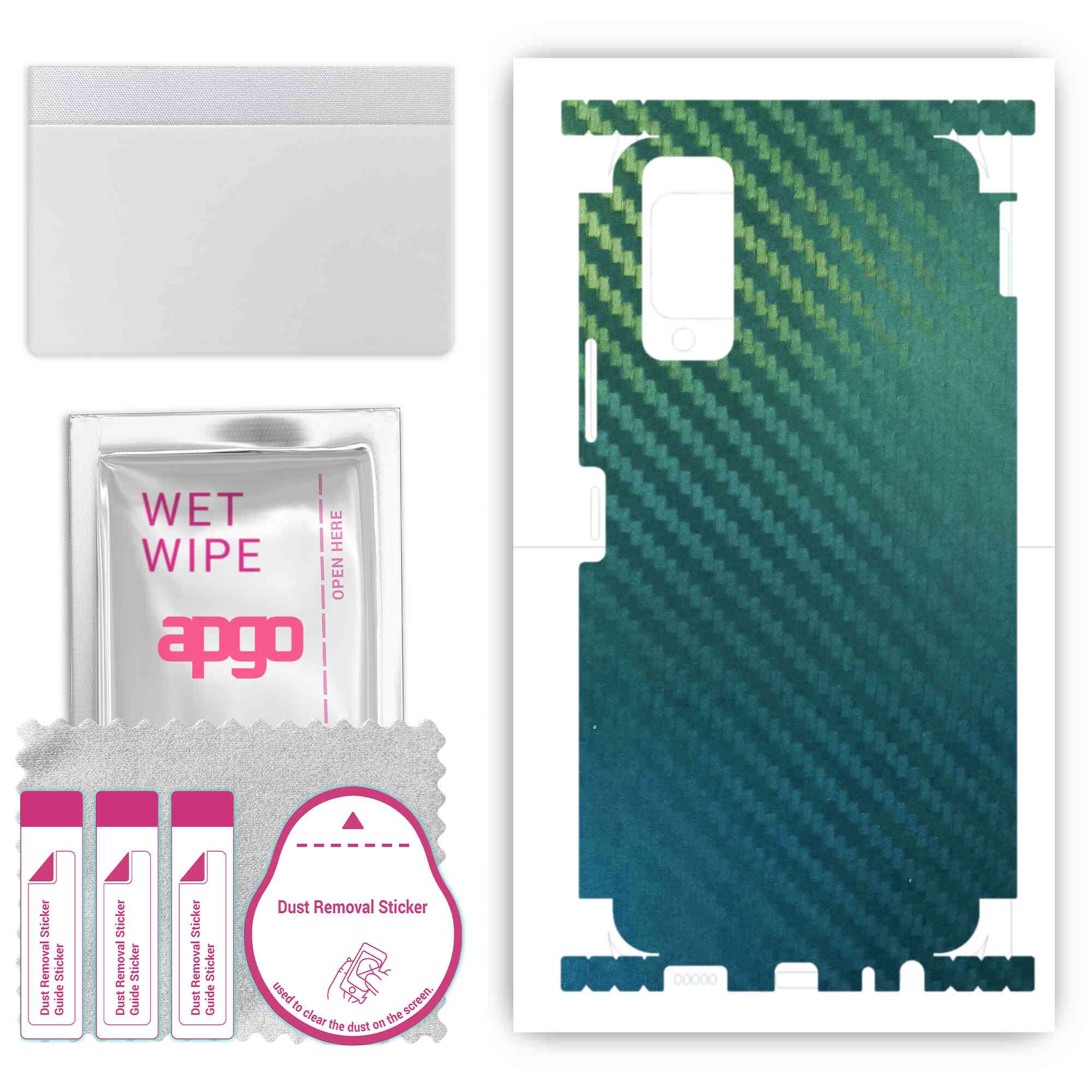 

apgo Protective Skin Sticker for the back+sides compatible with Vivo iQOO U1x, Full Wrap Film, Foil, Vinyl - Pattern Carbon Chameleon CAKA1