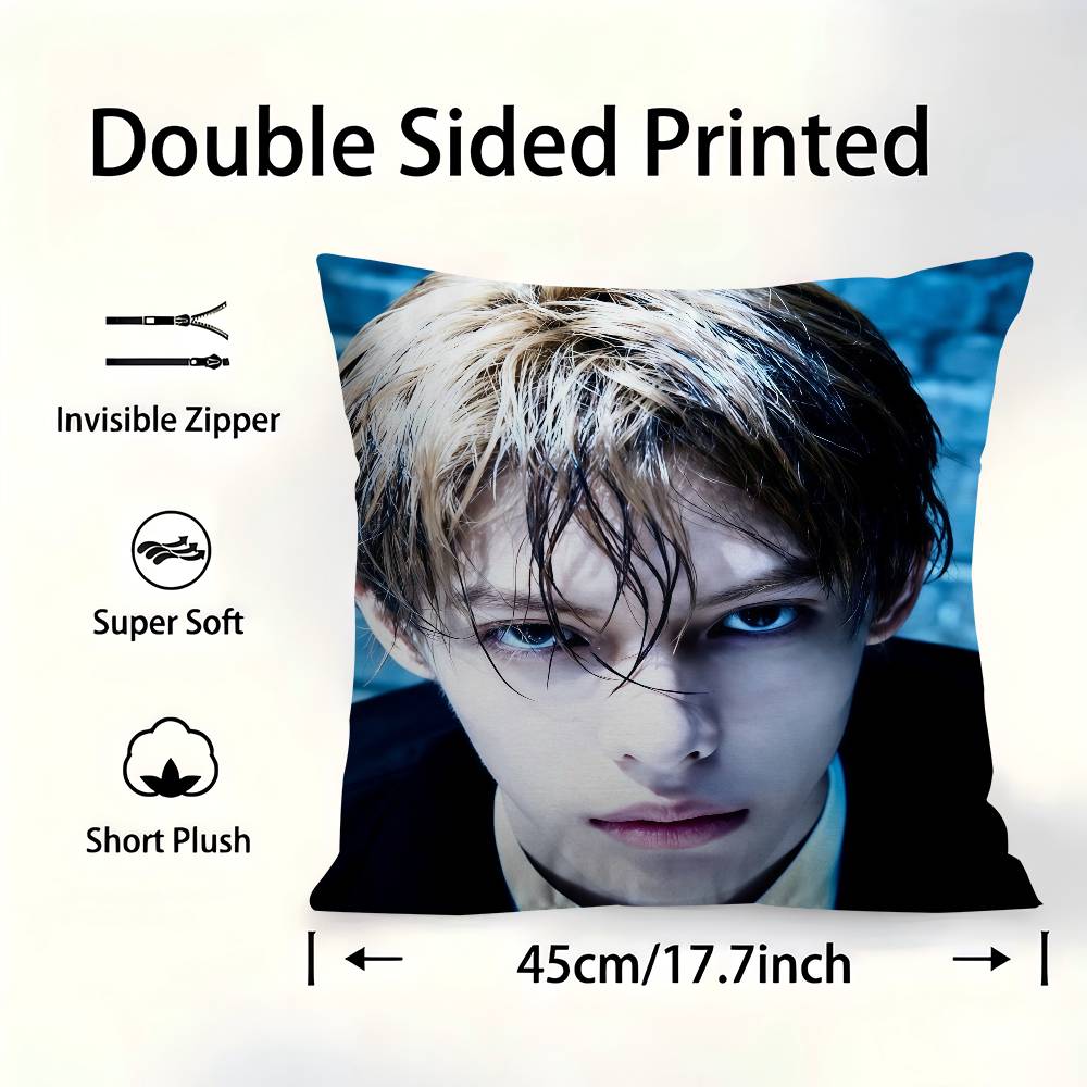 KPOP BOY HOT CCORTIS Personalized Pillow Dust Cover Bedroom Kids Party Decoration Pillowcase Birthday Children Gift