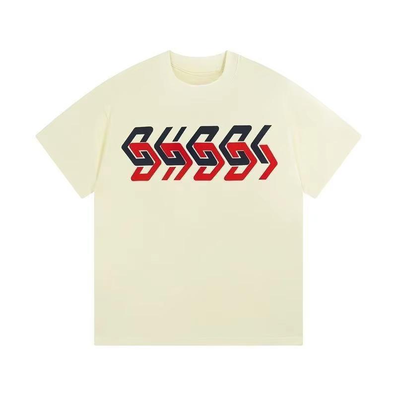 2025 Marca de Moda Estampada Verano Suelto Pareja Top Verano Camiseta de Algodón Lujo Comodidad Ocio Deportes