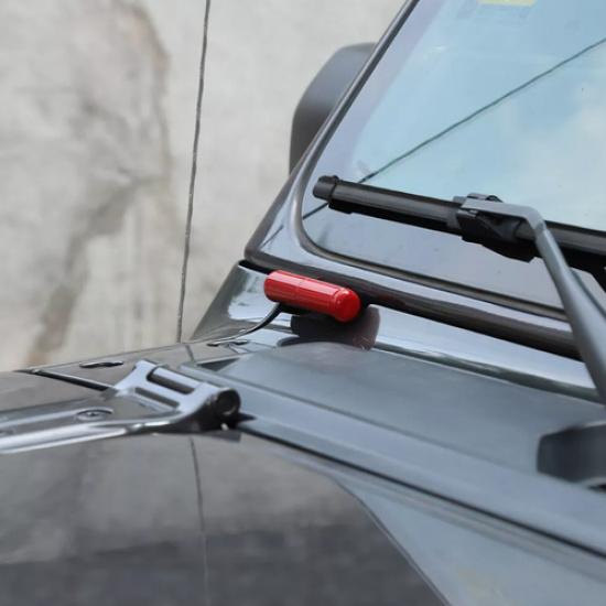 For 18-25 Jeep Gladiator JT/JL Red Exterior Front Windshield Hinge Cover Trim 2P