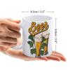 1pc 11oz Ceramic Beer Lover Mug with Double-Sided Printed Design, Home Drinkware