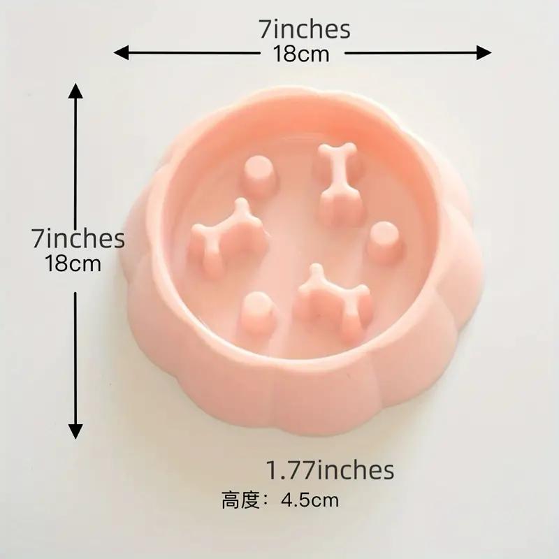 Hundenäpfe mit Erstickungsschutz und langsamer Fütterung, 1-teiliges Set – rutschfeste, langlebige Futter- und Wassernäpfe aus Kunststoff für kleine bis mittelgroße Hunde