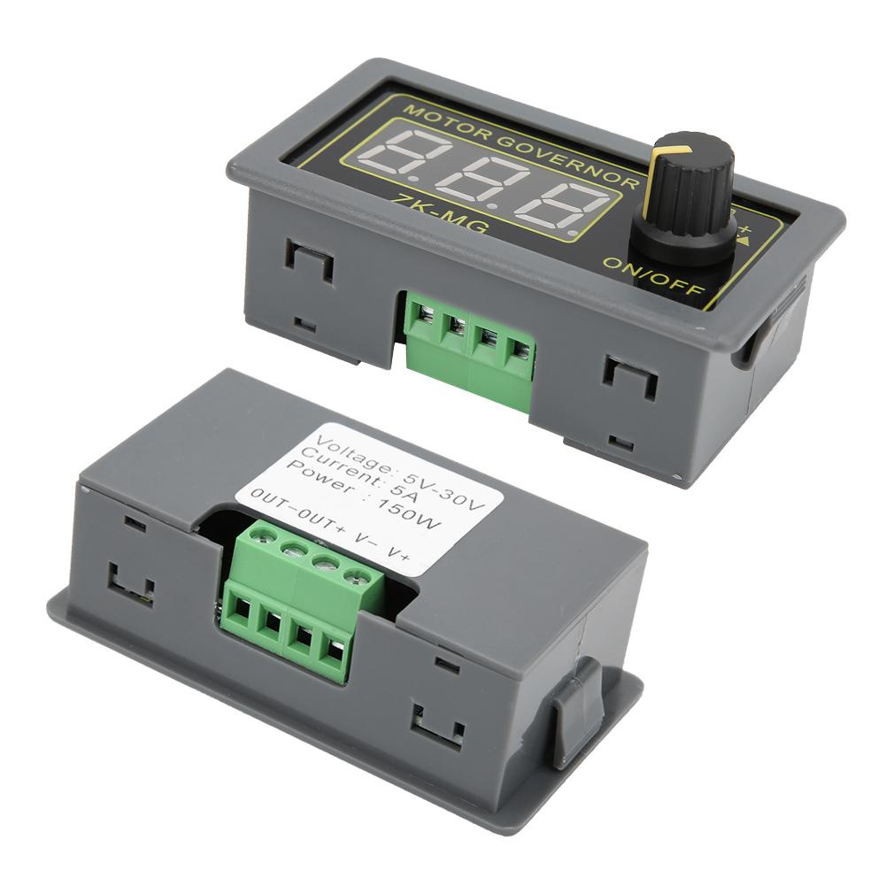DC Motorstyring PWM Motorhastighetsregulator LED Lysdimmer Digital Skjerm Enkoder 5V 12V 24V