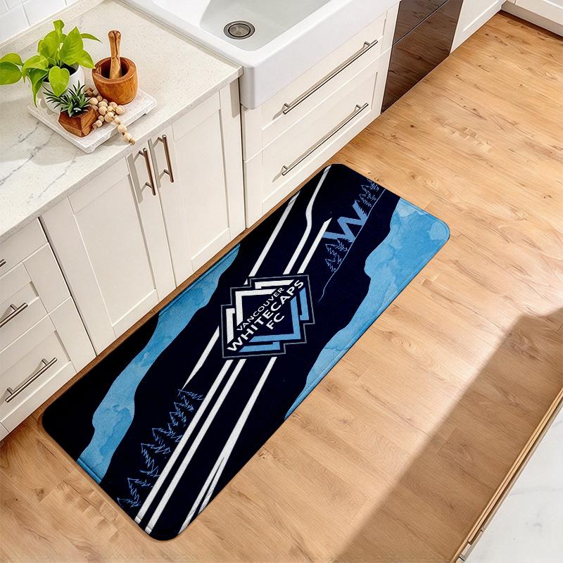 Vancouver Whitecaps FC Flannel Kitchen Mat Christmas Soft Area Rug Non Slip Floor Carpet Home Decoration