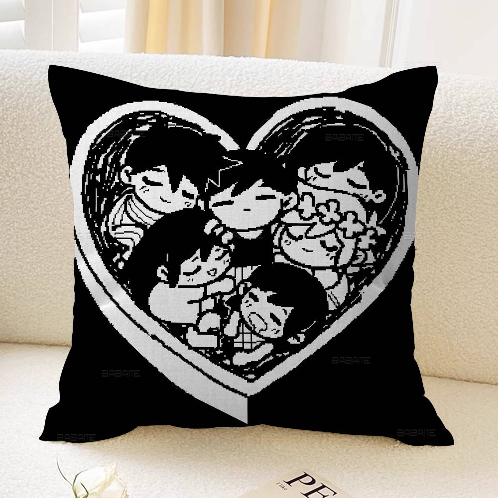Hot Game Omori Cushion Cover Car Throw Pillow Case For Sofa Car Christmas Gift Xcm Xcm