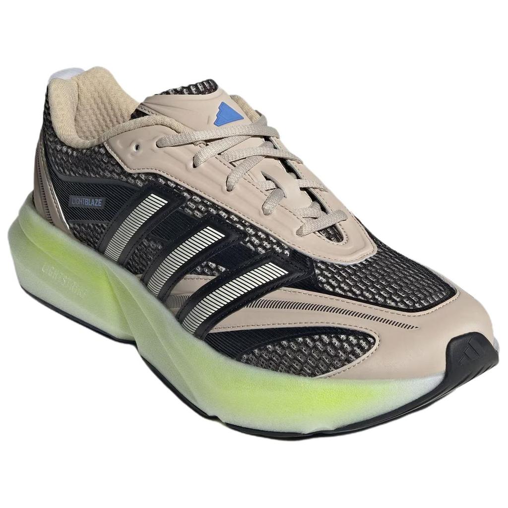 adidas LIGHTBLAZE Abrasion Resistant Low Top Running Shoes Men's Black Brown Sneakers JS2065