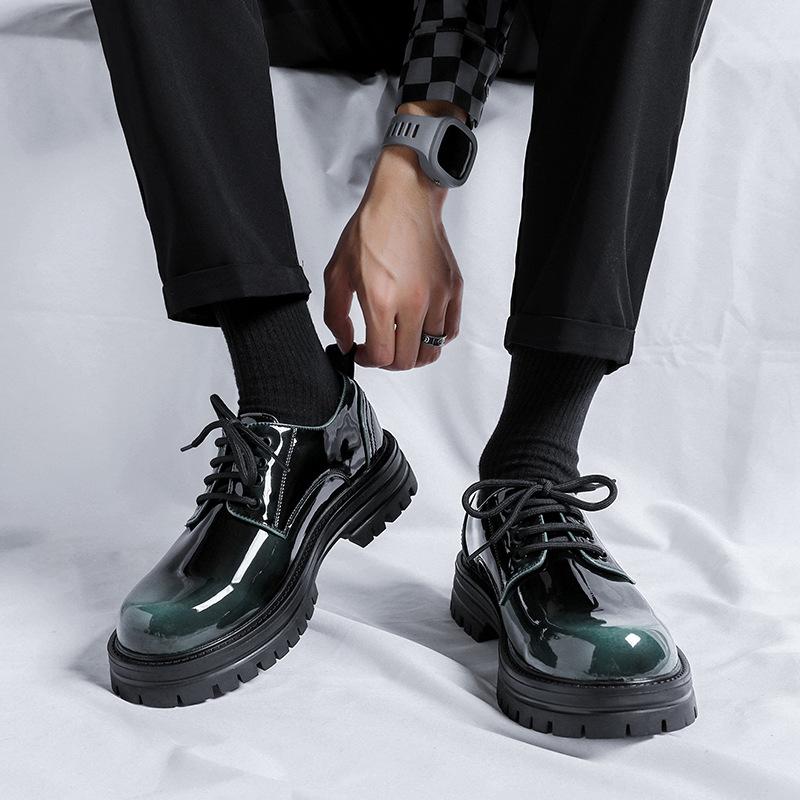New Modelbritish Style Small Leather Shoes Men'S Autumn And Winter New Japanese Uniform Retro College Shoes 65225-R