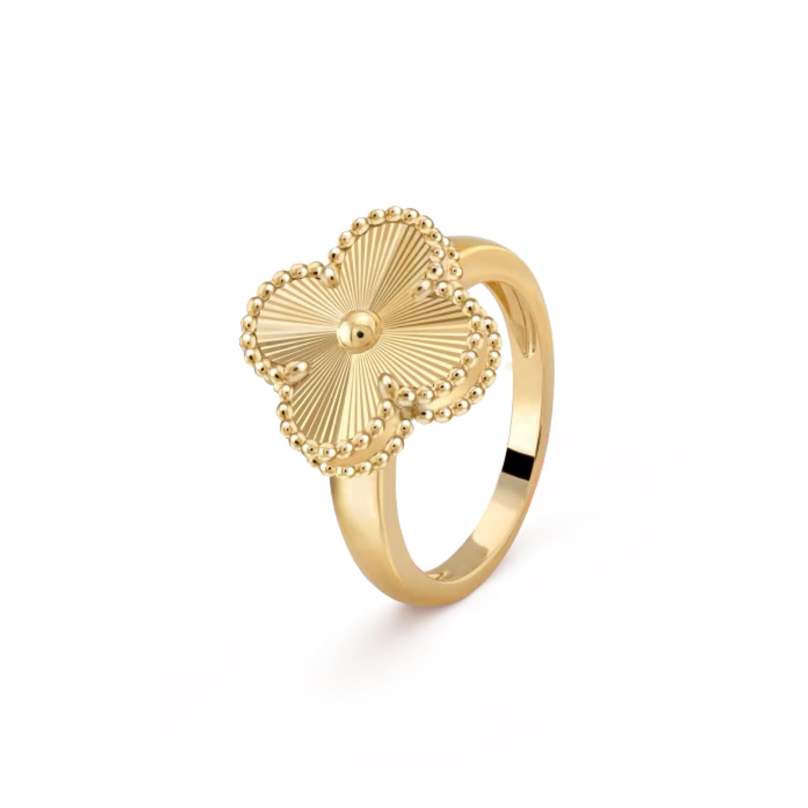 

Clover ring 18k gold ring for women x yellow (engraved gold, 11.5)