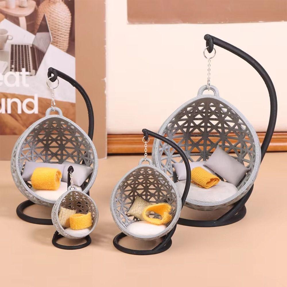 Hammock Miniature Swing Ornament Garden Furniture Doll Tiny Swing Model  DIY