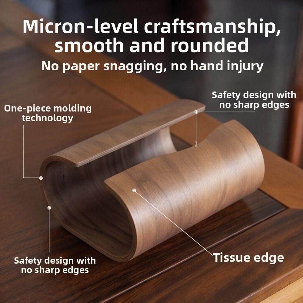 Minimalist Retro Napkin Holder Wooden Table Paper Container Portable Paper Dispenser Car