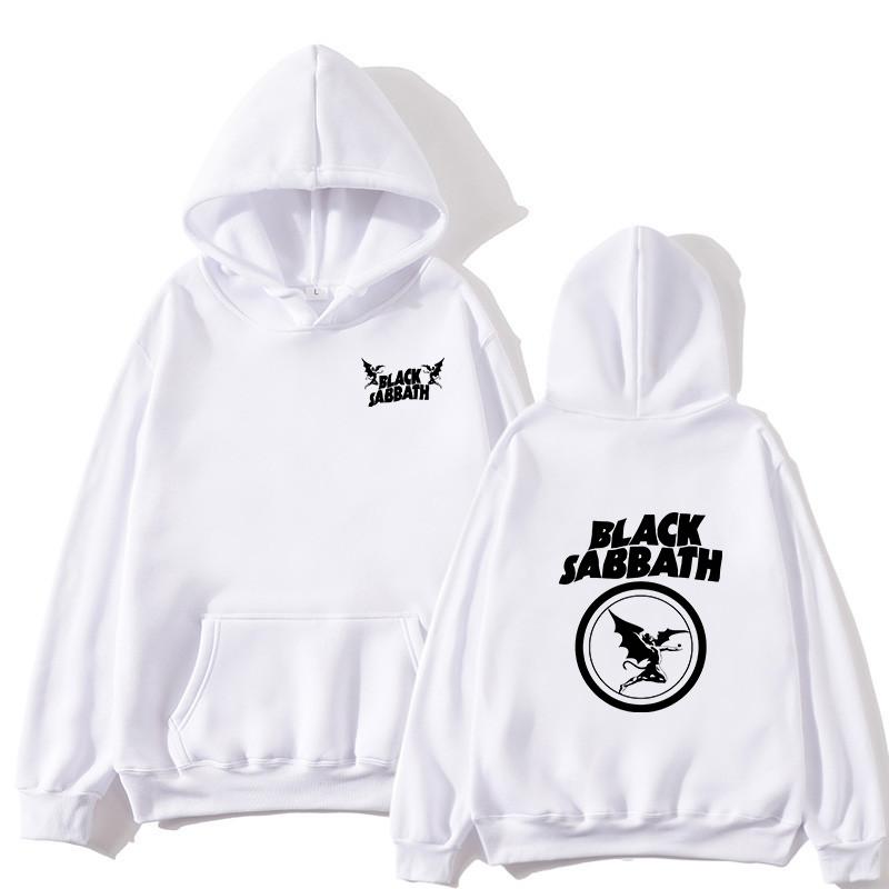 Black SABBATH Letter Pattern Men's Hoodie Autumn/Winter Y2K Clothing Retro Fashion Casual Neutral Long Sleeved Pullover