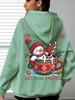 Bequemer Christmas Hoodie in Übergröße mit lustigem Schneeprint, perfekt für die Feiertage. Weich