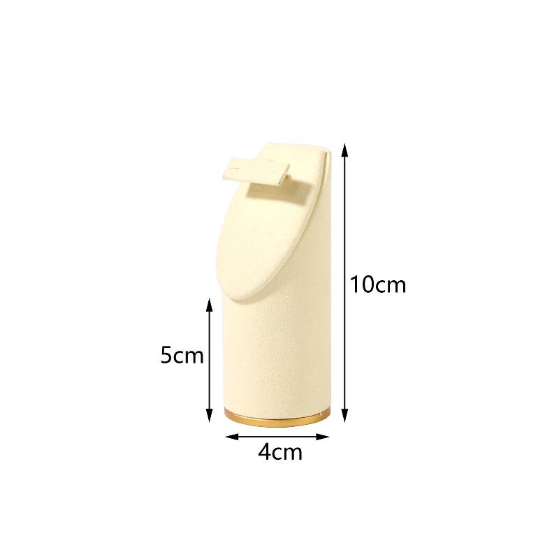 Creative combination jewelry display stand - metal, off-white suede jewelry rack for rings and necklaces