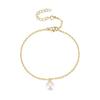 Pearl Bracelet, Single 8mm, 925 Sterling Silver, Gold, Metal Allergic, Women's Pearl Bracelet, Popular, Wedding, Ceremonial Occasion, Casual,