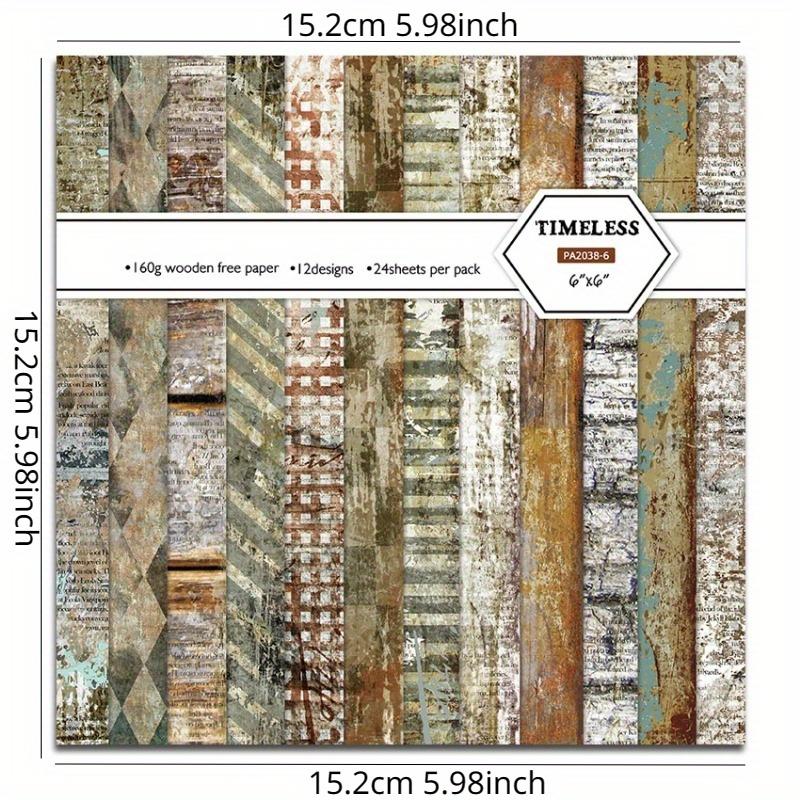Vintage Texture Papers for Scrapbooking DIY Card Making Handmade Journal Album Background Decoration Crafts Material Paper